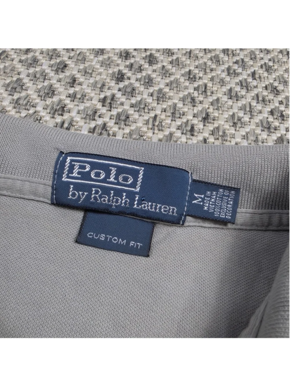 Polo Ralph Lauren Men’s M Gray Custom Fit Mesh Polo Shirt Yellow Pony Logo